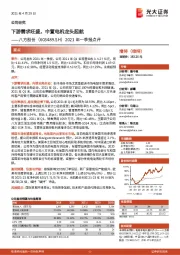 2021年一季报点评:下游需求旺盛,中置电机龙头起航