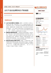 2021年一季报点评：主打产品的品牌影响力不断增强