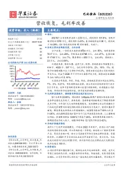 营收恢复，毛利率改善