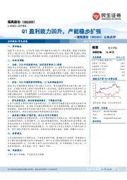 公告点评：Q1盈利能力回升，产能稳步扩张