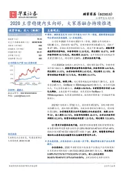 2020主营稳健内生向好，大家居融合持续推进