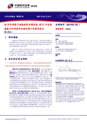 20年多项资产减值拖累业绩表现，料21年在高基数与外部竞争加剧环境下经营仍承压