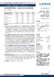 一季报点评:业绩高增超预期,内销业务开始贡献增量