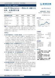 2020年年报&2021Q1一季报点评:调整已见成效,发展前景可期