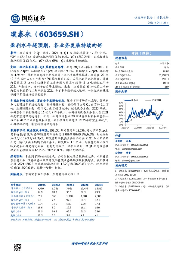 盈利水平超预期，各业务发展持续向好
