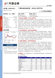 公司信息更新报告：下游终端高速发展，2021Q1淡季不淡