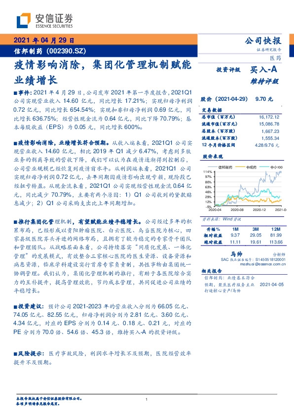 疫情影响消除，集团化管理机制赋能业绩增长