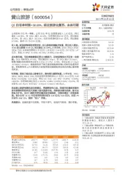 Q1归母净利润+58.69%，疫后旅游业复苏，未来可期