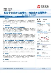 科士达2021年一季报点评:数据中心业务快速增长,储能业务值得期待