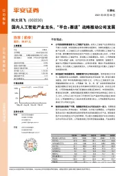 国内人工智能产业龙头，“平台+赛道”战略推动公司发展