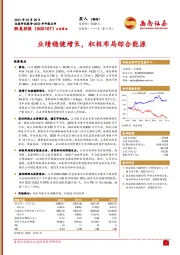 2020年年报点评：业绩稳健增长，积极布局综合能源