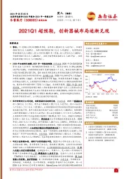 2021Q1超预期，创新器械布局逐渐兑现