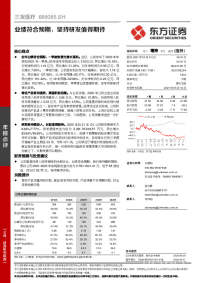 业绩符合预期,坚持研发值得期待