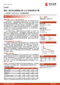 动态跟踪报告:拥有一体化自主创新能力的OLED单体材料生产商