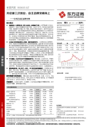 公司之自主品牌分析：开启第三次创业，自主品牌突破向上