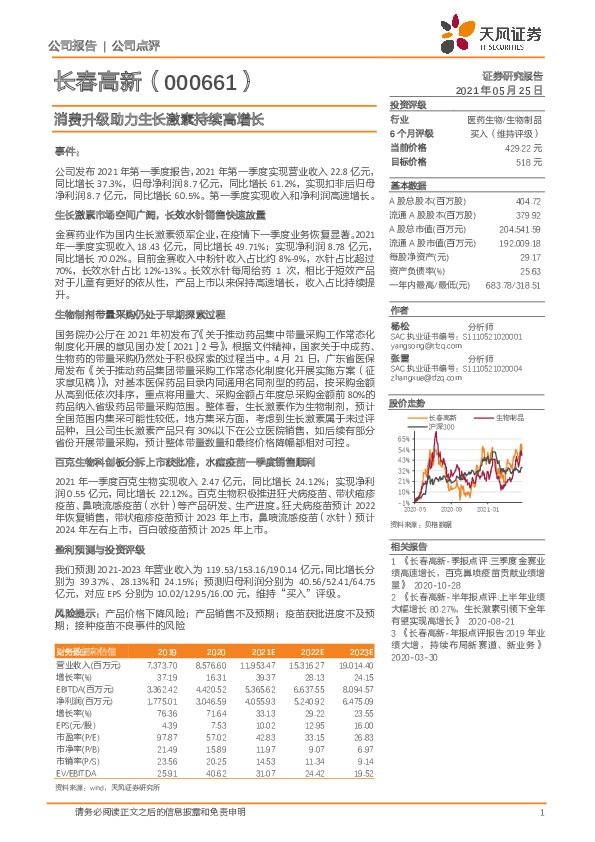 消费升级助力生长激素持续高增长