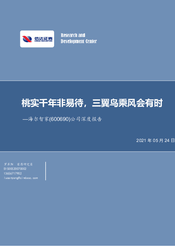 公司深度报告：桃实千年非易待，三翼鸟乘风会有时