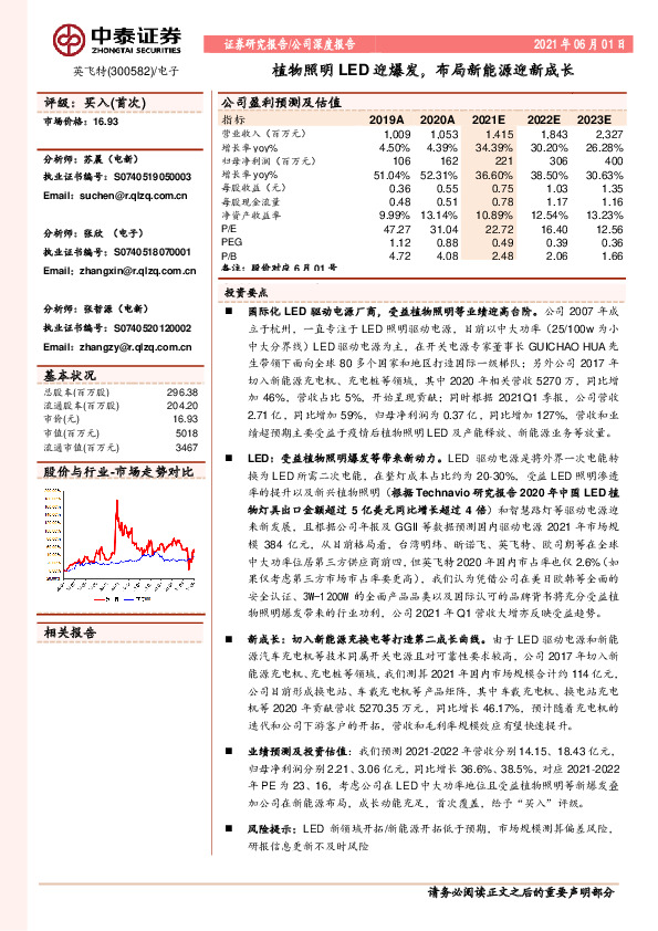 植物照明LED迎爆发，布局新能源迎新成长
