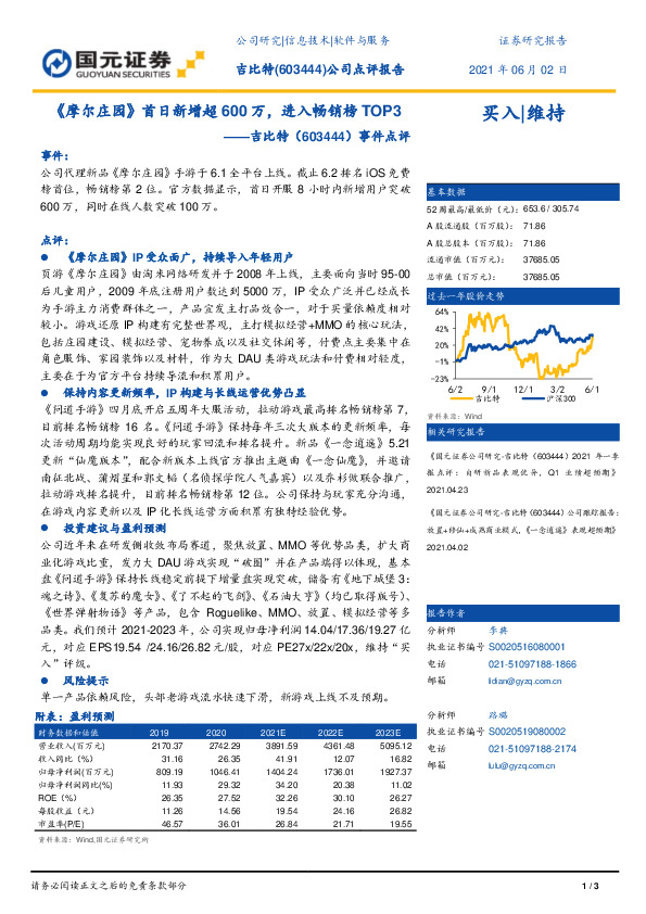 事件点评：《摩尔庄园》首日新增超600万，进入畅销榜TOP3