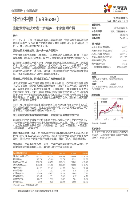生物发酵法技术进一步延伸，未来空间广阔