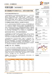 国内高端真皮汽车革标杆企业，进军水性超纤领域