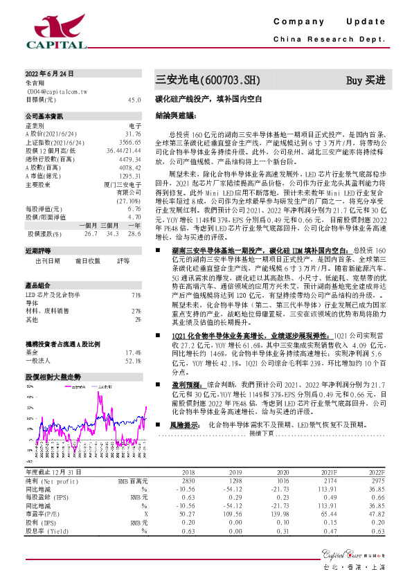 碳化硅产线投产，填补国内空白