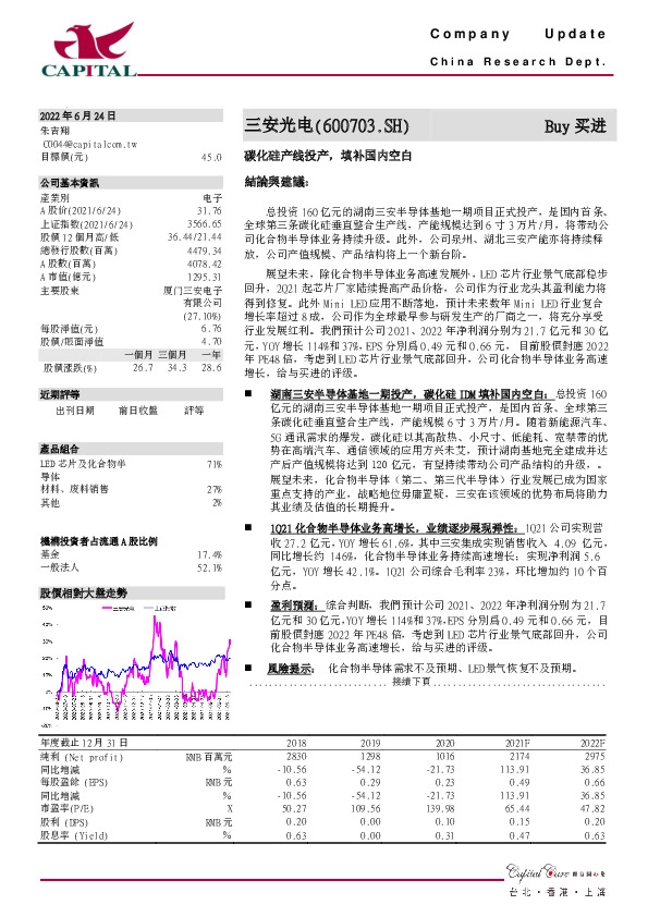 碳化硅产线投产，填补国内空白