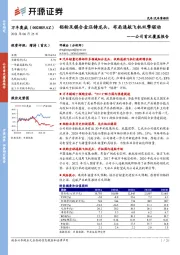 公司首次覆盖报告：铝轮及镁合金压铸龙头，布局通航飞机双擎驱动