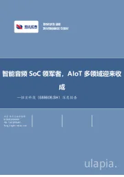 智能音频SoC领军者，AIoT多领域迎来收成