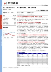 公司信息更新报告：收入增速超预期，战略落地加速