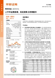 上半年业绩高增,风机竞争力持续提升