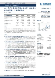 2021年半年度业绩预增公告点评：钢铁稀土同时超预期，上调盈利预测