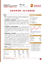 2021年上半年业绩预告点评：渠道持续深耕，Q2业绩超预期