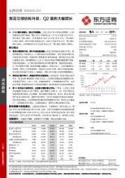 青花引领结构升级，Q2盈利大幅增长
