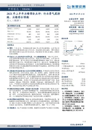 2021年上半年业绩预告点评:行业景气度持续,业绩符合预期