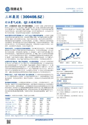 行业景气延续，Q2业绩超预期