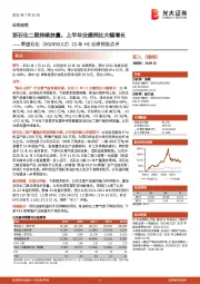 21年H1业绩预告点评：浙石化二期持续放量，上半年业绩同比大幅增长