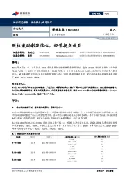 重大事件快评:股权激励彰显信心,经营拐点或至