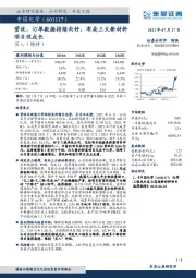 营收、订单数据持续向好，布局三大新材料项目促成长