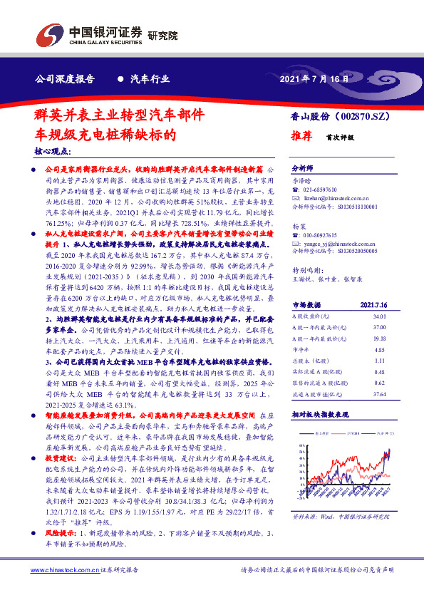 群英并表主业转型汽车部件 车规级充电桩稀缺标的