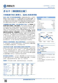 内销稳健外销大幅增长,21H1快报超预期