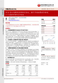 天赐材料事件点评报告:与LG签订电解液长期供应协议,海外市场拓展稳步推进