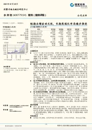 短期业绩波动无忧，长期高端化布局稳步推进