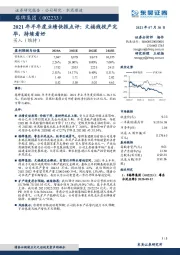 2021年半年度业绩快报点评:文福线投产完毕,持续看好