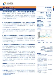 分子砌块行业龙头，2021H1业绩持续高增长
