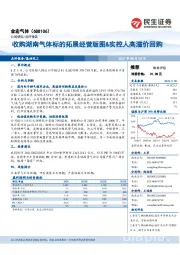 收购湖南气体标的拓展经营版图&实控人高溢价回购