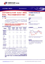自有中高端卫生巾品牌“自由点”销售表现突出,带动公司规模与盈利水平提升