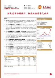 锂电需求持续提升，铜箔业务高景气成长