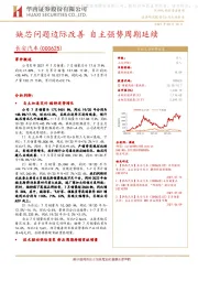 缺芯问题边际改善 自主强势周期延续