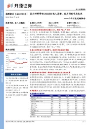 公司信息更新报告：显示材料带动2021H1收入高增，发力研发布局未来